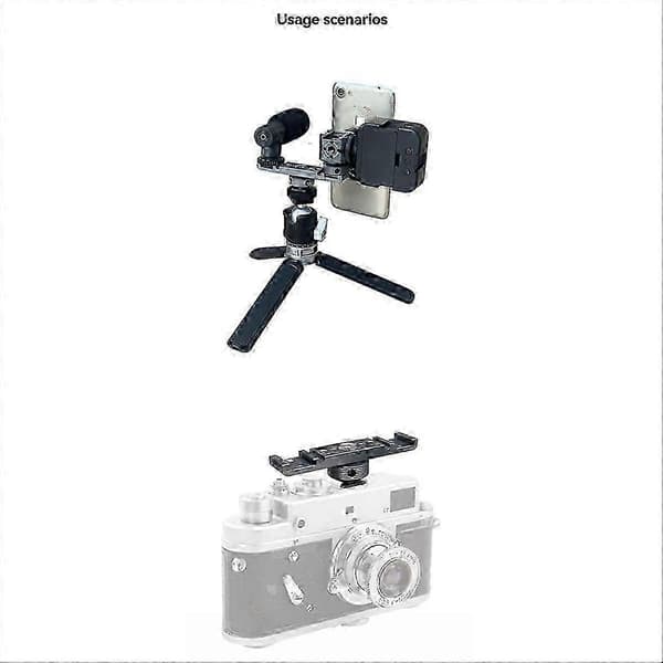 Cold Shoe Mount Adapter Forlengelsesstang Brakettstativ for kamera, A