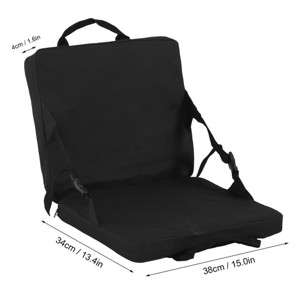[RM]Portable Adjustable Camping Chair with Backrest - Black