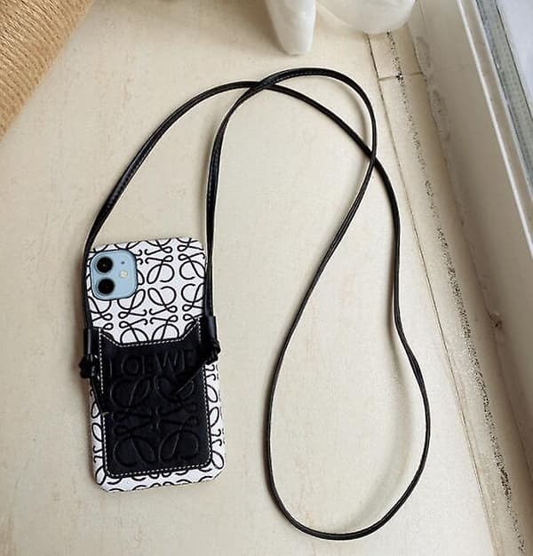 Kompatibelt iPhone 13-deksel, Crossbody langt skinnsnor-deksel til iPhone 13 black iPhone13Pro max