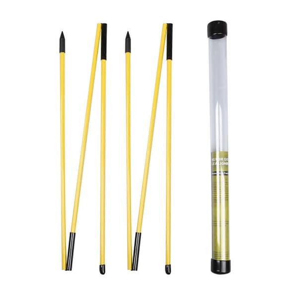2X Golf Alignment Sticks Golf Practice Rods Putter Gul Træner Værktøjer Golf Swing Træningsværktøj Yellow