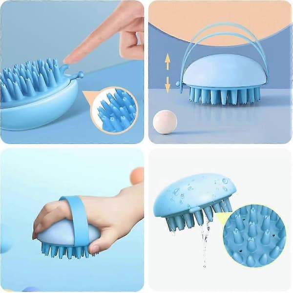 Hårbottenmassageborste Silikon Hårbottenmassager Våt & Torr Hårbottenmassageborste