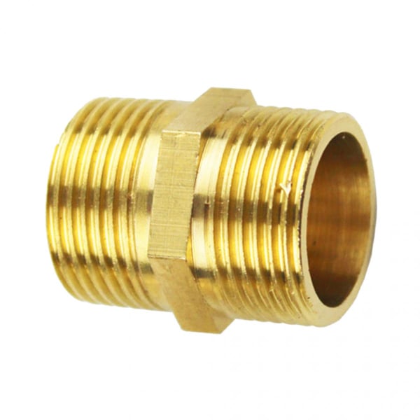 Rörgänga i mässing Koppling Dubbel Ändskarv #4 13x11mm