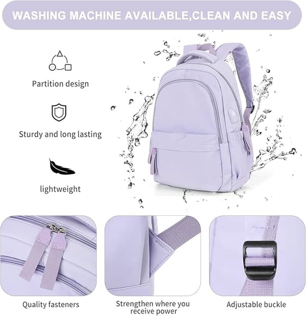 [RM]New Laptop Backpack, Waterproof Laptop Backpack with 19 Inch School Bag with USB Charging purple