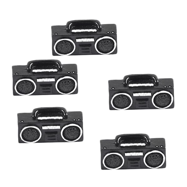 5 st Miniatyr Hushållsapparater Dockskåp Fe Trädgård Radio