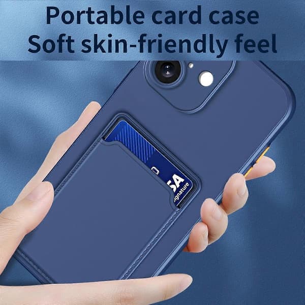 [RM] Kontrastfarvet knap TPU-telefonetui til iPhone 17 Dark blue For iPhone 17
