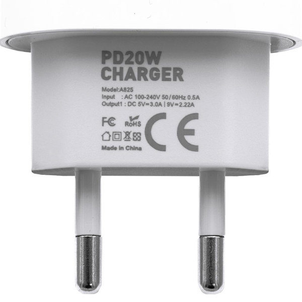 [RM]iPhone-lader - Hurtiglader - Adapter + Kabel 20W USB-C Hvit 4-Pack iPhone