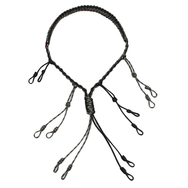 Handflätad Paracord Jakt Ankvissel Rem 65cm Svart