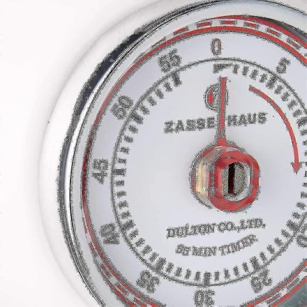 Magnetisk retro kökstimer, klassisk mekanisk matlagningstimer (röd) -gt White