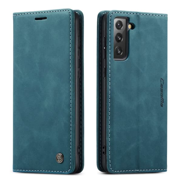 CaseMe Slim Wallet Case Compatible with Samsung Galaxy S21 FE Blue