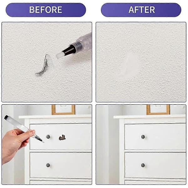 Genopfyldelig Touch Up Maling Pen Børste, 6ml Multifunktionelle Penne til Hjemmereparationer (6 Stk)