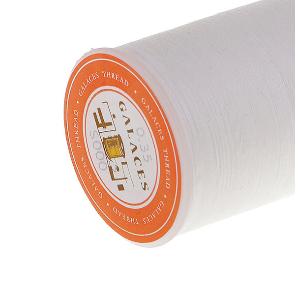 0,35 mm Polyester Rund Vaxad Tråd Sömnad DIY Vit Hantverk