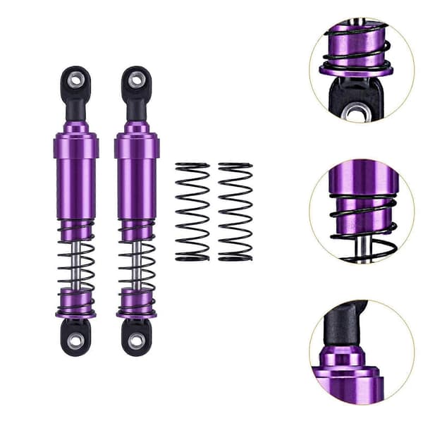 [RM]2 Stykker 1:10 RC Bil Støddæmper Tilbehør Reservedele til RC Bil Crawler purple 9.5cm