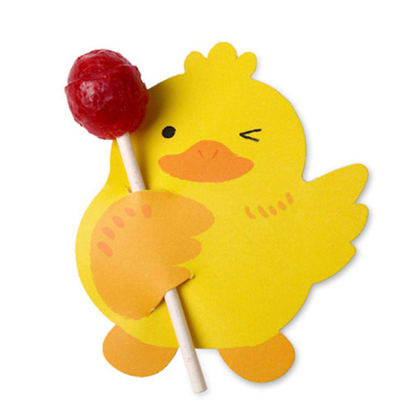 Påskhare Pappers Lollipop Kort Tecknad Djur Björn Lollipop Godis Förpackningspåsar Duck
