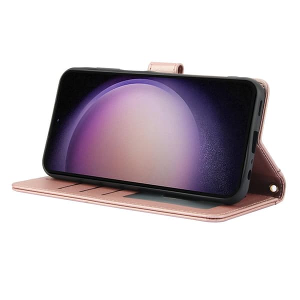 Wallet Case for Samsung Galaxy S26 Plus Faux Leather Stand - Pink