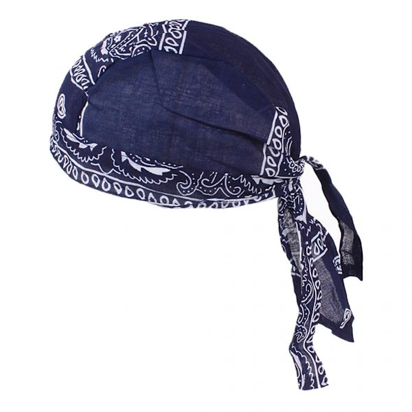 Durag Skull Cap Hårförlust Muslimsk Sjal Bandana Turban Marinblå