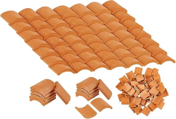 100 st takpannor set miniatyrpannor mini shingelplattor kökstillbehör
