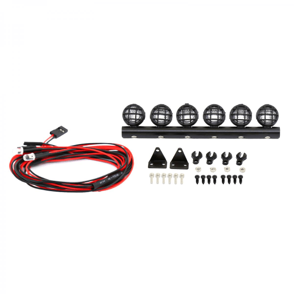 RC Bil LED-lampor Metall LED-ljusramp med tillbehör 6 Lampor