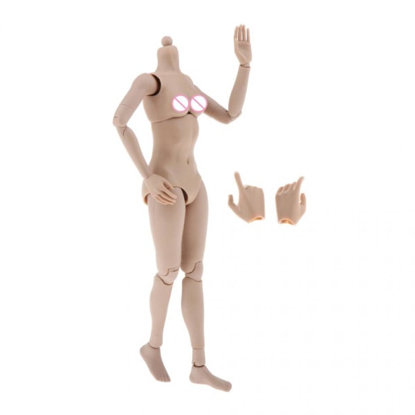 2st 1/6 Flexibla Kvinnliga Kroppsfigurer Leksak Normal Hud För TTM18 TTM19 2 Liten Byst