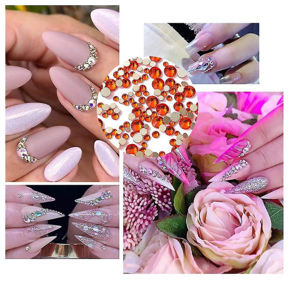 Kristall Flatback Rhinestones Nagelkonst style 2