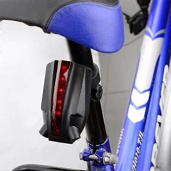 [RM] Bicycle Taillight with Laser Beam Safety Warning Red 2 Laser + 5 LED Bicycle Warning Light