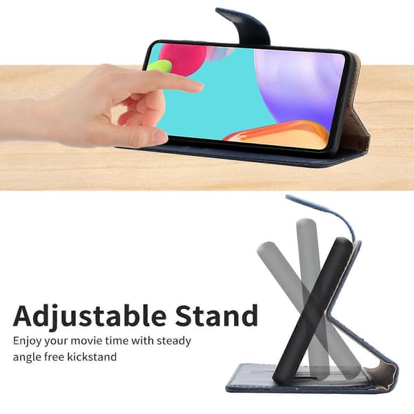 Nappa Texture Genuine Leather Flip Case + Inner TPU Shell Drop-proof Wallet Stand Phone Cover