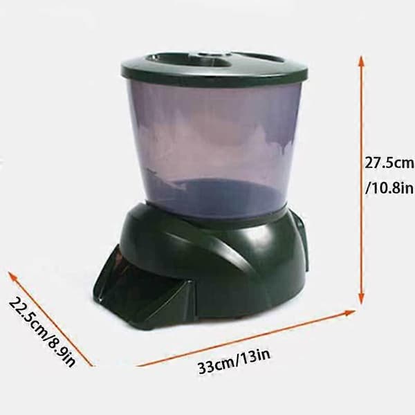[RM]4,5L Pond Feeder, Automatic Fish Feeder for Pond, Automatic Koi Fish Feeder for Outdoor Pond, Automatic Fish Feeder (Battery Operated)