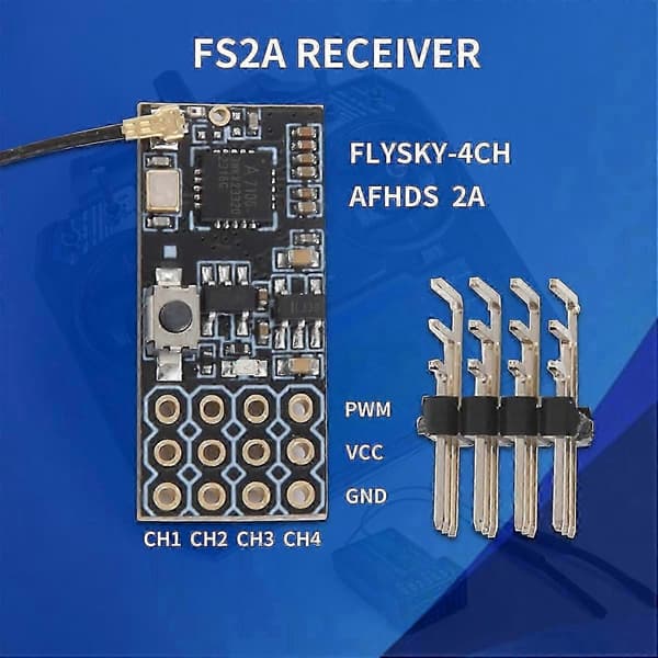 4-kanals Mini PWM-modtager til AFHDS 2A kompatibel med Flysky I6 I6X I6S-sender