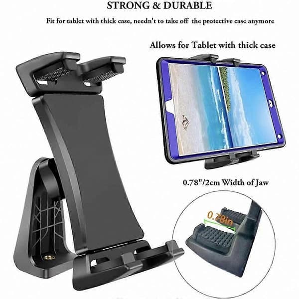 Universal Tablet Telefon Stativholder 360 Roterende Stand Holder Klips