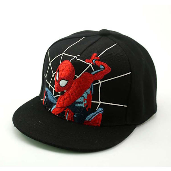 Anime Figur Barn Basebollkeps Tecknad Spindelmannen Pojkar Flickor Platt Skärm Hip Hop Hatt Tecknad Modell Babykepsar 2-8 År Marvel Kepsar black a
