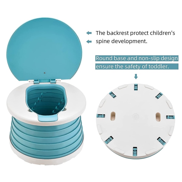 Resepotta för toddler, bärbar potträningstoalett för barn för inomhus och utomhus, 2-i-1 bilpottstol för baby