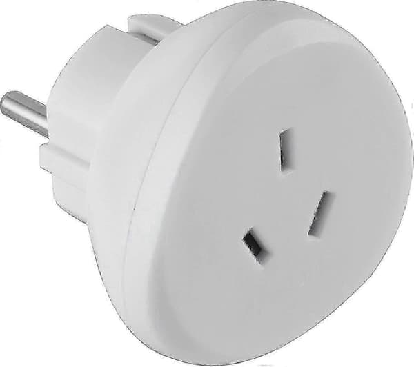 Hvid rejseadapter til Australien/Kina til Frankrig/Europa model 70060