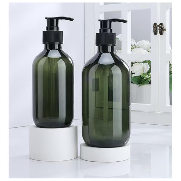 Sæt med 2 pumpe sæbedispensere - 500 ml - Til køkken, badeværelse, bordplade, køkken - Grøn