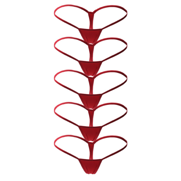 Låg midja sexiga genomskinliga minitrosor red L