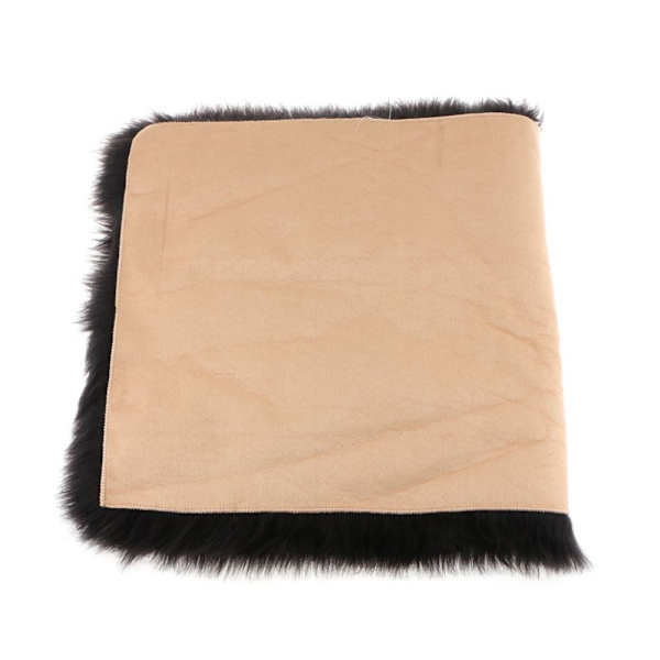 80x50cm Mjuk Ryamatta Fårskinnsimitation Luddar Inte 5cm Lugghöjd Svart