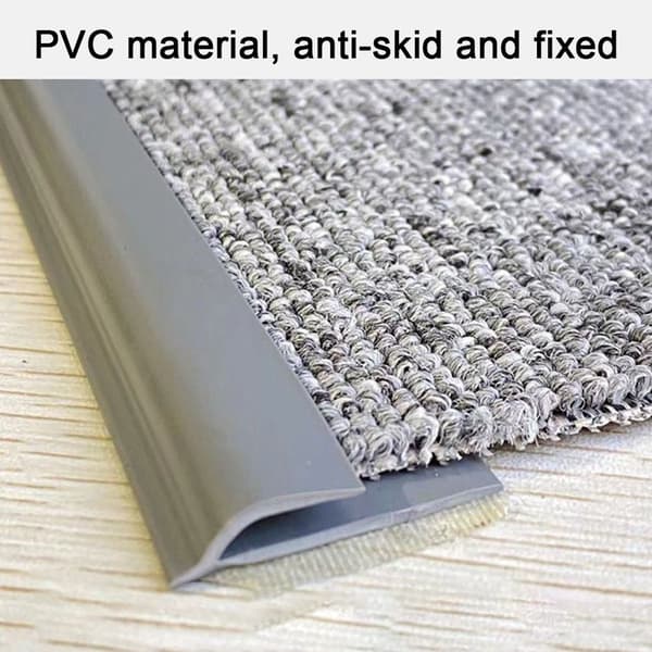 [RM] 2 meter kantbeskyttelse - PVC-mattekanter - gummimatte, grå