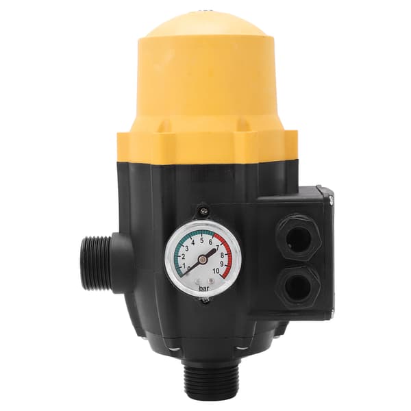 [RM]Water Pump Pressure Control Switch Waterproof Adjustable Electronic Controller Yellow 220V-240V 1.1kw