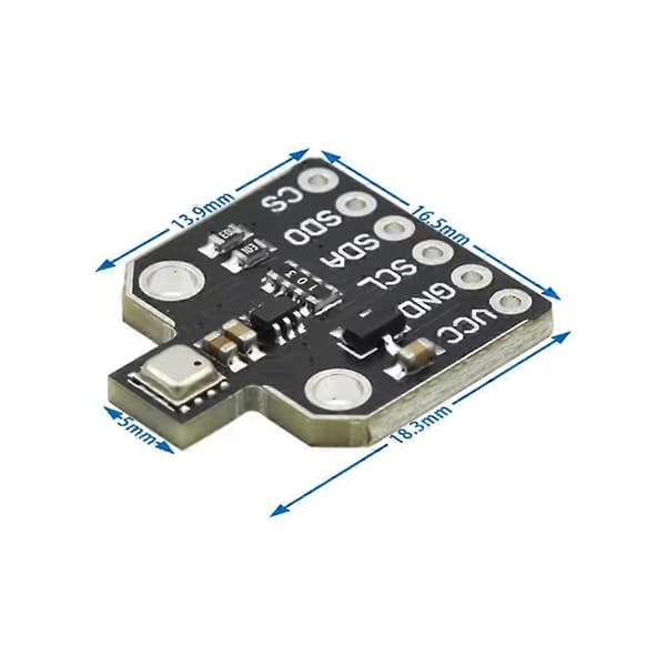 BME688 4-i-1 Miljøsensor Modul Temperatur Fugtighed Lufttryk Gaskensor Kort til Smart Home Automation Black