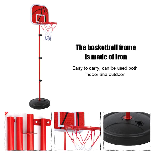 [RM]150CM Justerbart Basketballstativ for Barn Innendørs Utendørs Treningssett