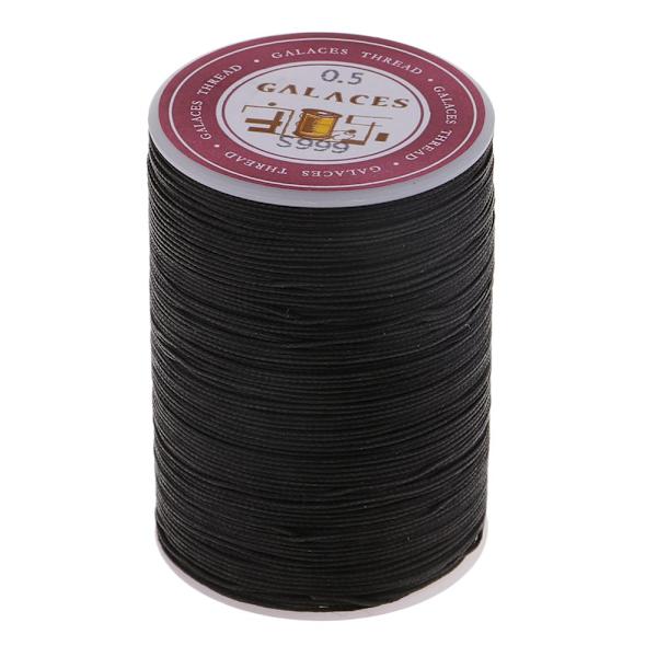 130 Meter Rund Polyester Vaxad Tråd Sömnad Svart Quilting