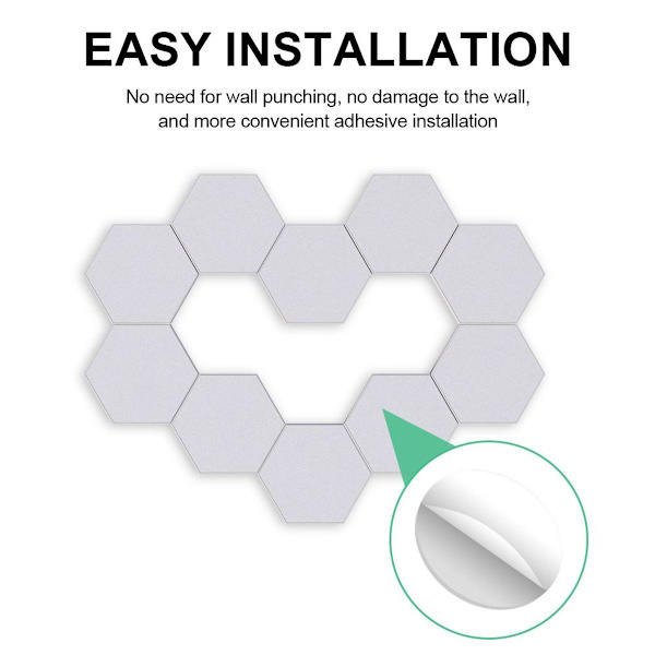 [RM]Three Hexagonal Light Panels - Hexagonal LED Light Strips KLB