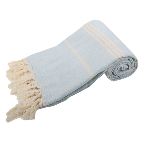Fouta turkisk handduk i bomull strand spa pestemal badhandduk 180x100cm blå