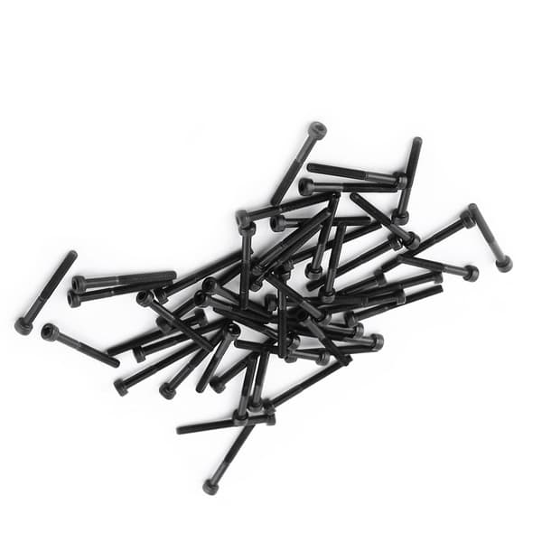 M3 musta kuusiokoloruuvisarja (M3*30mm, osittain kierteitetty, 50 kpl)