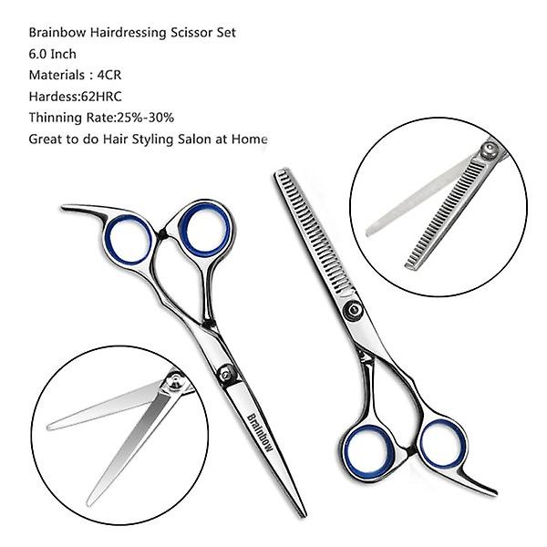 6 tums klippning gallring styling verktyg hår sax rostfritt stål salong frisör sax