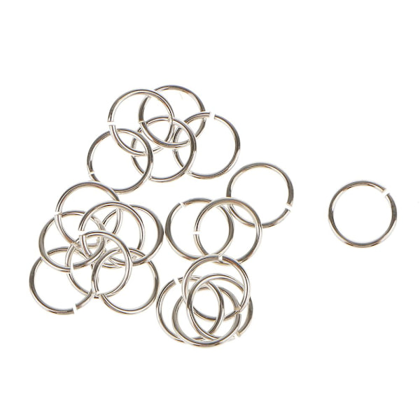 20 st Superstarka Silverfärgade Metall Öppna Ringar Delade Ringar Koppling 6mm