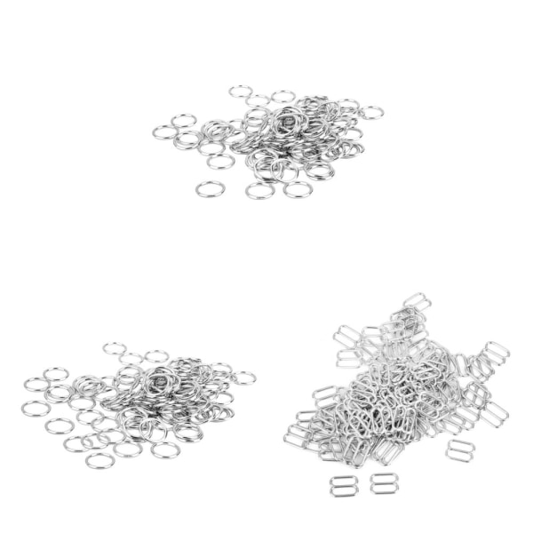 300 delar 10 mm 8+O BH-rem underkläder Justeringsklämmor Krokar Fästelement