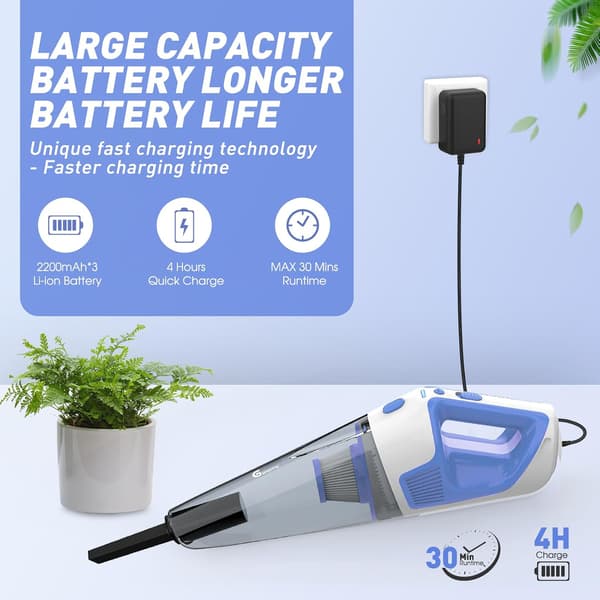 150W Handheld Car Vacuum Cordless, Handheld Vacuum Cleaner with Powerful Suction