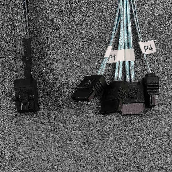 SFF-8643 til SATA Forward Breakout-kabel, intern Mini til SATA-adapter til RAID-controller