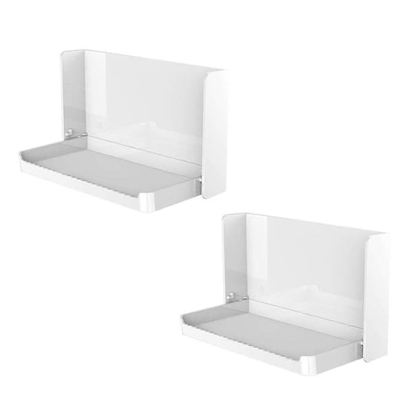 [RM]Small Floating Shelf for Wall, Foldable Bathroom Shelf Wall Mount, Bedside Shelf for Phone, Remote Control, Self-Adhesive Shelf, A