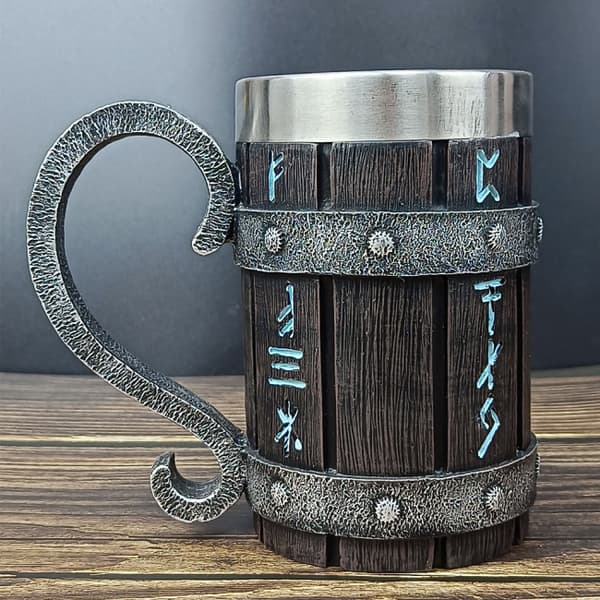 [RM]Viking Rune Krus Øl Blackjack Mænds Ølkrus