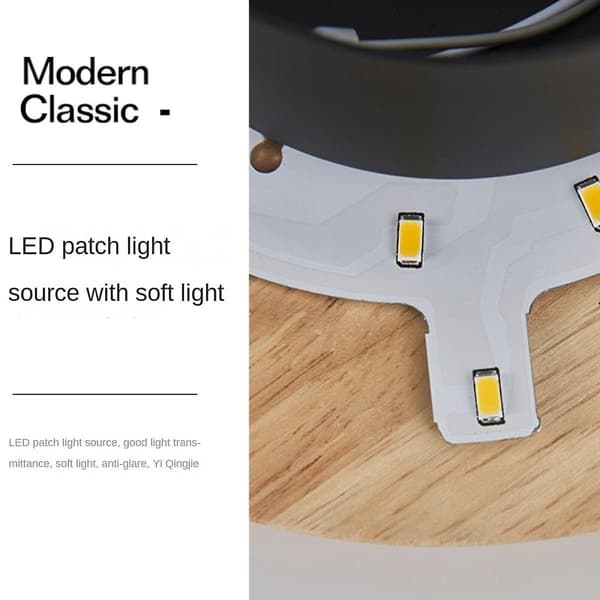 [RM]Wooden wall lamp for interior, modern minimalist creative style, round, small